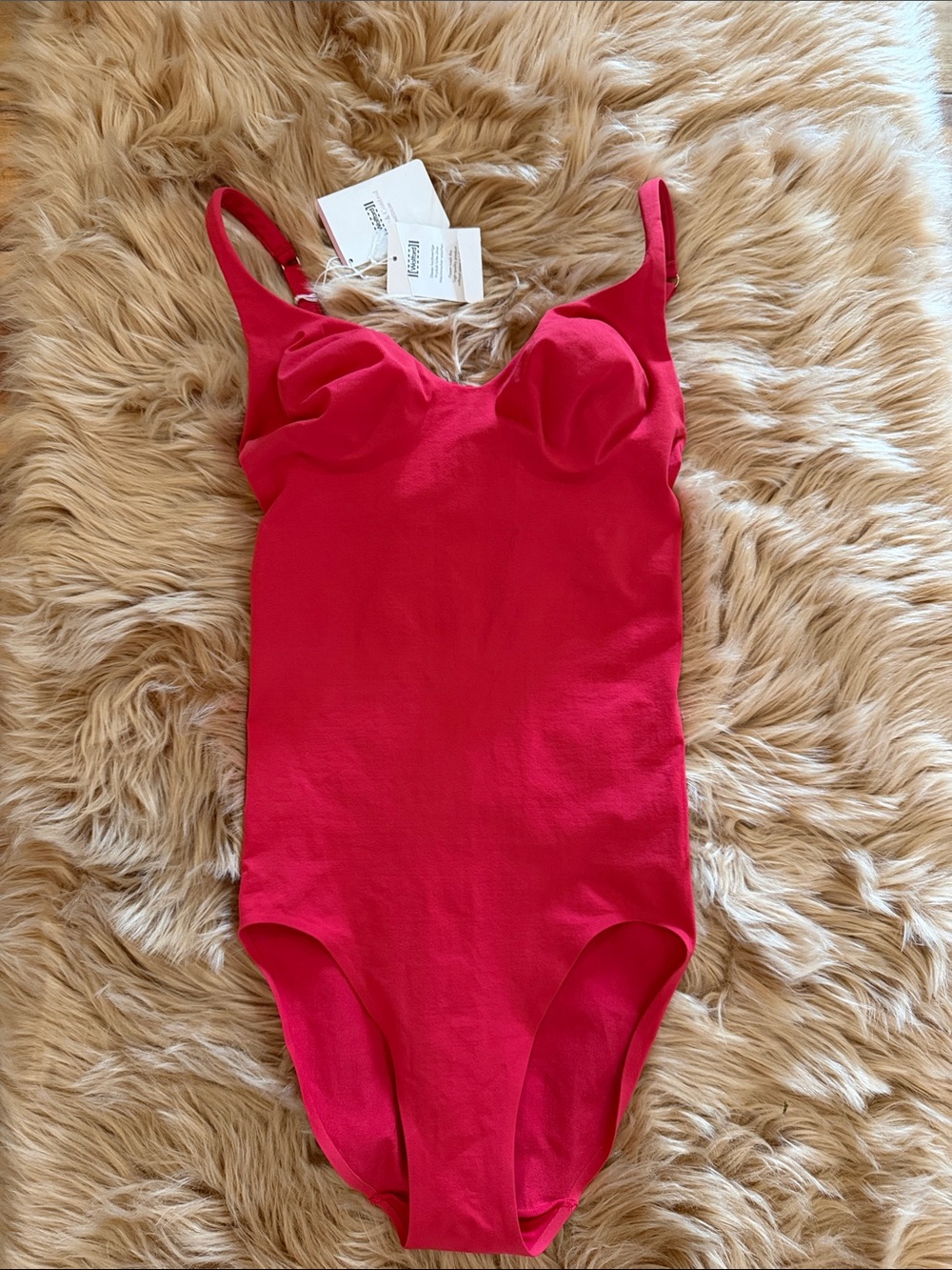 NWT Wolford Red Swim Forming Body SwimSuit Sz Small C Cup